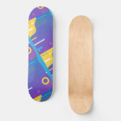 Kute Pattern Colorful Minimal Design Blue Persoonlijk Skateboard (Voorkant)