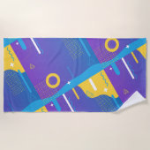 Kute Pattern Colorful Minimal Design Blue Strandlaken (Voorkant)