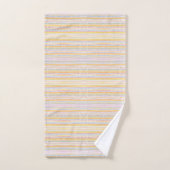 Kute Pattern Colorful Stripes Blue Oranje Bad Handdoek (Handdoek)