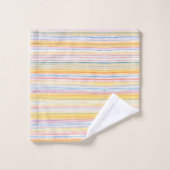 Kute Pattern Colorful Stripes Blue Oranje Bad Handdoek (Wasdoekje)