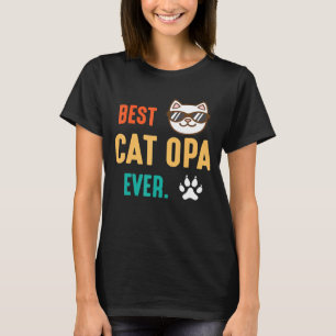 Kute Paw Face Best Cat Opa Altijd Happy Day voor m T-shirt