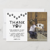 Kute Paw Prints Black Birthday - Foto Kaart