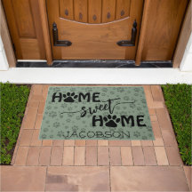 Kute Paw Prints & Name Home Sweet Home Sgreen