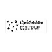 Kute Paw Prints Persoonlijk retouradres Zelfinktende Stempel (Design)