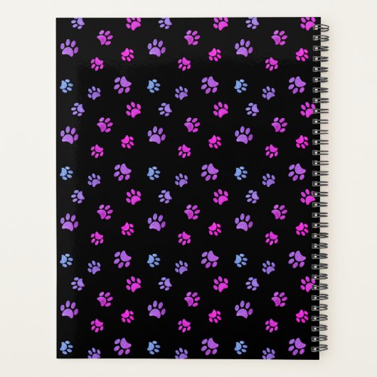 Kute Paw Prints Professional Pet Salon Appointment Planner (Achterkant)