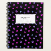 Kute Paw Prints Professional Pet Salon Appointment Planner (Voorkant)