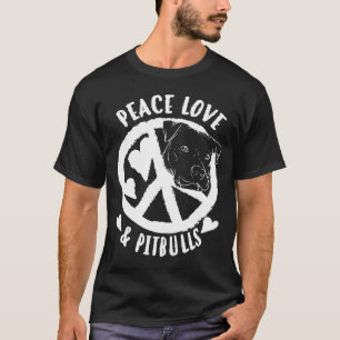 Kute Peace Love Amp Pitbulls Mannen and Women - Ne T-shirt