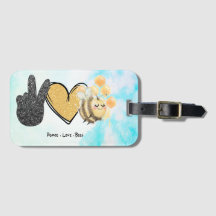 Kute Peace Love bijen