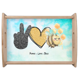 Kute Peace Love bijen Dienblad