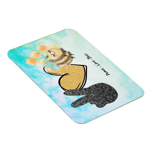 Kute Peace Love bijen Magneet (Rechterzijde)