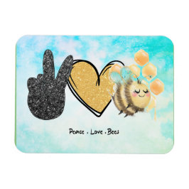 Kute Peace Love bijen Magneet