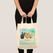Kute Peace Love bijen Tote Bag (Voorkant (product))