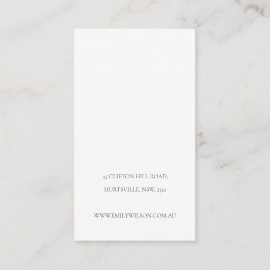 Kute Peach Abstract Fruit Bold Earning Display Visitekaartje (Achterkant)