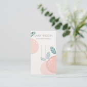 Kute Peach Abstract Fruity Bold Hair Clip Display Visitekaartje (Staand voorkant)