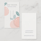 Kute Peach Abstract Fruity Bold Hair Clip Display Visitekaartje (Voorkant / Achterkant)