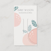 Kute Peach Abstract Fruity Bold Hair Clip Display Visitekaartje (Voorkant)