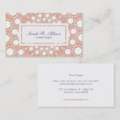 Kute Peach Circle Pattern Beauty Salon and Spa Visitekaartje (Voorkant / Achterkant)