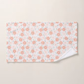 Kute Peach Country Floral Pattern Bad Handdoek (Handdoek)