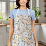 Kute peach en White Floral Daisy Schort<br><div class="desc">Kutpit en Schort van Floral Daisy</div>