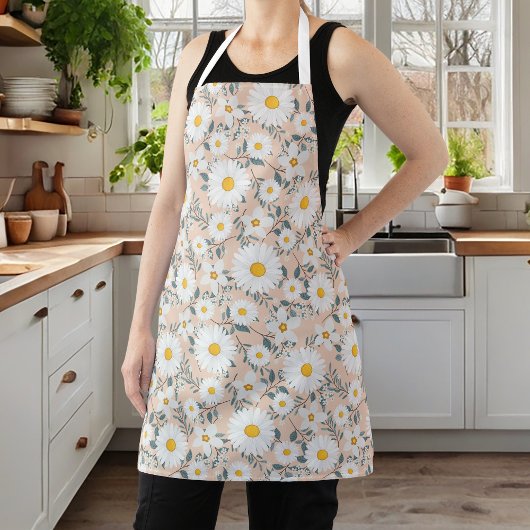 Kute peach en White Floral Daisy Schort