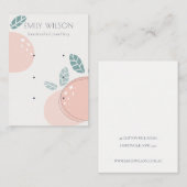 Kute Peach Fruit Abstract Bold 3 Earning Display Visitekaartje (Voorkant / Achterkant)