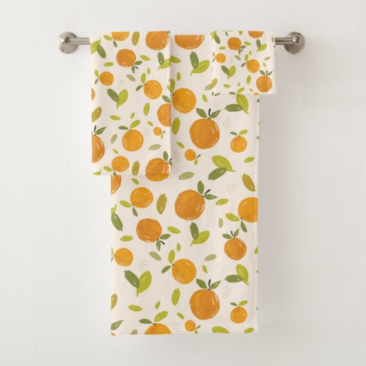 Kute peach Fruit Patroon Bad Handdoek (Insitu)