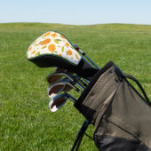 Kute peach Fruit Patroon Golfheadcover (Insitu)