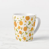 Kute peach Fruit Patroon Latte Mok (Rechterhoek)