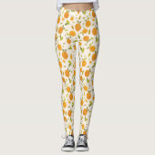 Kute peach Fruit Patroon Leggings (Voorkant)