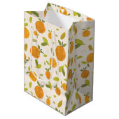 Kute peach Fruit Patroon Medium Cadeauzakje (Voorkant Gekanteld)