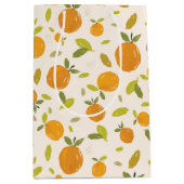 Kute peach Fruit Patroon Medium Cadeauzakje (Voorkant)