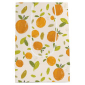 Kute peach Fruit Patroon Medium Cadeauzakje (Achterkant)