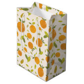 Kute peach Fruit Patroon Medium Cadeauzakje (Achterkant Gekanteld)