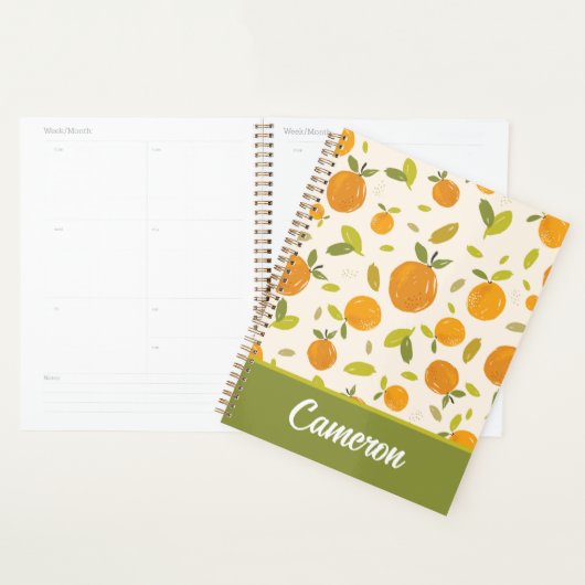Kute peach Fruit Patroon Planner (Display)