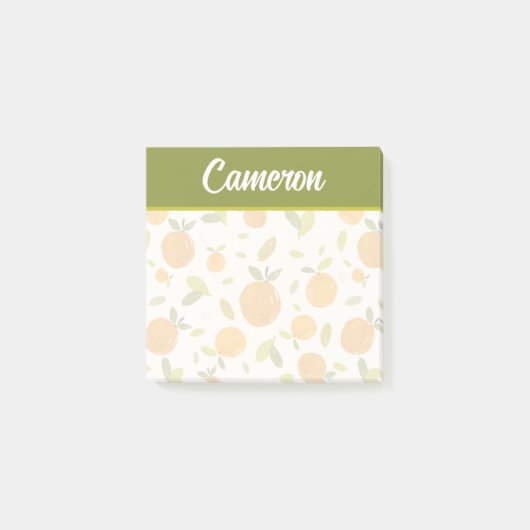 Kute peach Fruit Patroon Post-it® Notes (Voorkant)