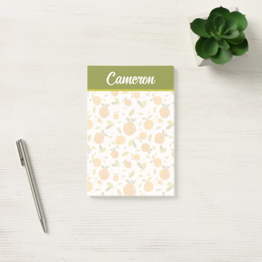 Kute peach Fruit Patroon Post-it® Notes (Kantoor)