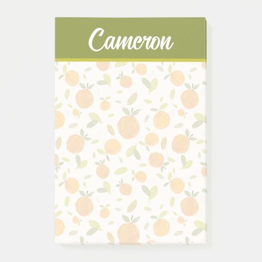 Kute peach Fruit Patroon Post-it® Notes (Voorkant)