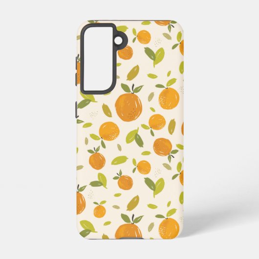 Kute peach Fruit Patroon Samsung Galaxy Hoesje (Achterkant)