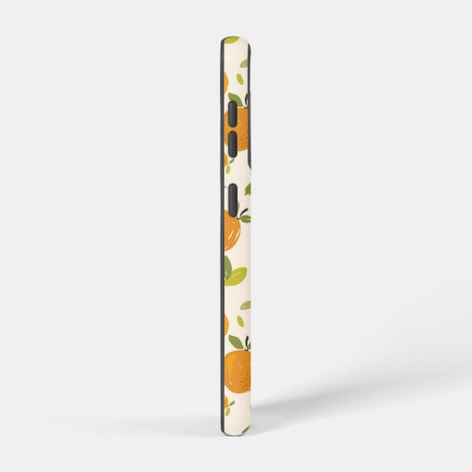 Kute peach Fruit Patroon Samsung Galaxy Hoesje (Rechterkant)