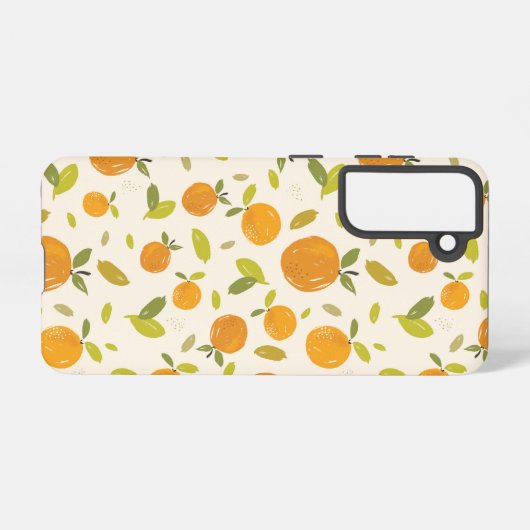 Kute peach Fruit Patroon Samsung Galaxy Hoesje (Achterkant horizontaal)