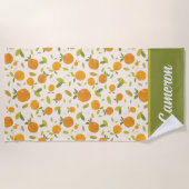 Kute peach Fruit Patroon Strandlaken (Voorkant)