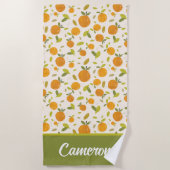 Kute peach Fruit Patroon Strandlaken (Voorkant)