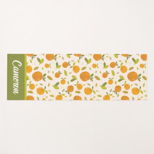 Kute peach Fruit Patroon Yogamat (Voorkant (horizontaal))