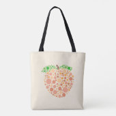 Kute peach in Stippen Design Tote Bag (Achterkant)
