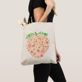 Kute peach in Stippen Design Tote Bag (Dichtbij)