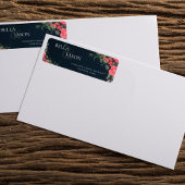 Kute Peach Oranje Grey Floral Script Weddenschap Etiket