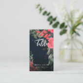 Kute Peach Oranje Grey Floral Script Weddenschap Plaatskaartje (Staand voorkant)