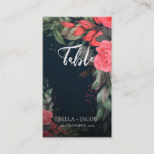 Kute Peach Oranje Grey Floral Script Weddenschap Plaatskaartje (Voorkant)