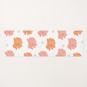 Kute peach & Oranje Peonies Floral Pattern Yogamat (Voorkant (horizontaal))