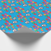 Kute Penguin & Balloons Birthday Wrapping Paper Cadeaupapier (Hoek)